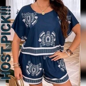 HP 🥳 NWOT co-ord short set 💙🤍